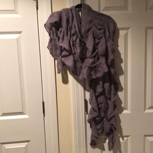 Lavender Knit Scarf with Beautiful Ruching